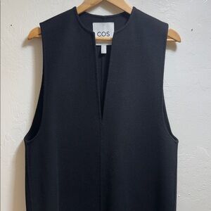 COS Black V-Neck Sleeveless mini dress